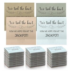 100 count scratch  ticket favor holders